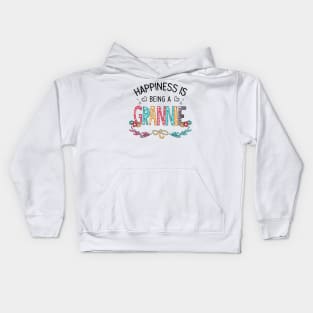 Happiness Is Being A Grannie Wildflowers Valentines Mothers Day Kids Hoodie